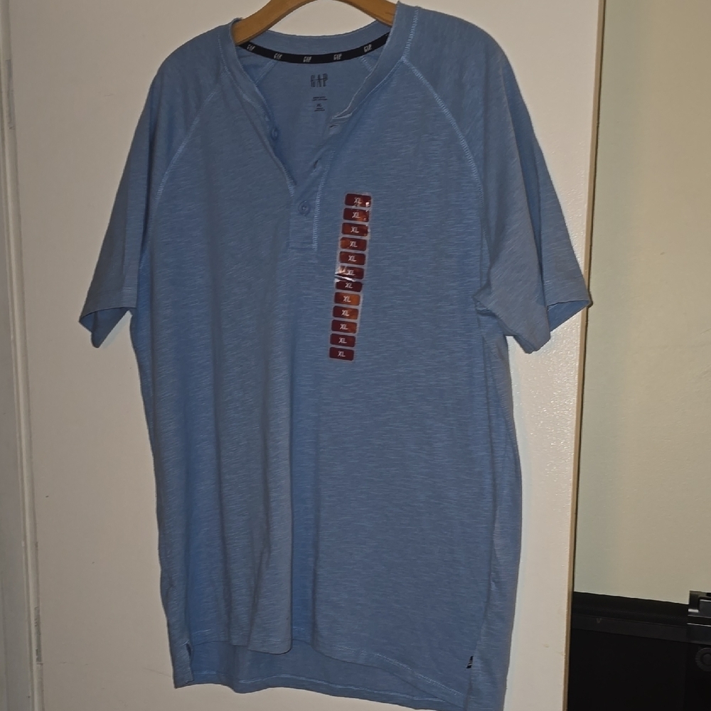 Men's Blue Henley Shirt